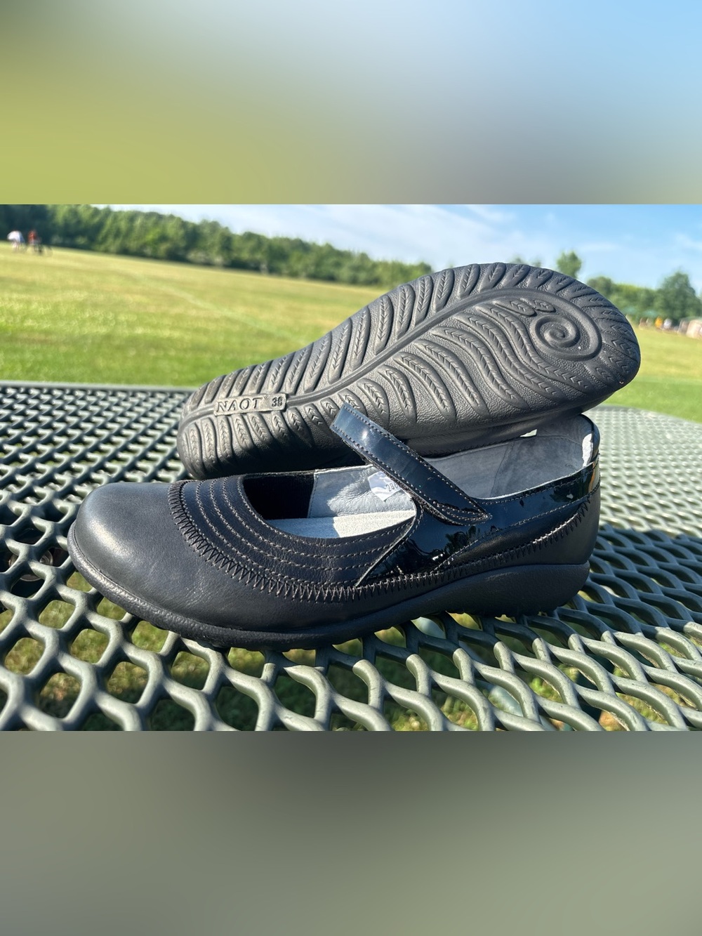 Naot Kirei Shoes Womens Black Leather Mary Jane Flats Comfort Size EU 38/7